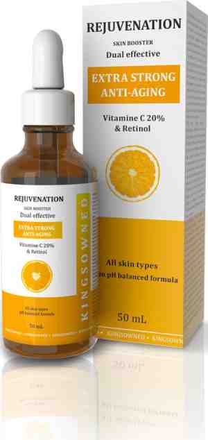 Foto: Vitamine c serum retinol 50 ml rejuvatnation dual effective voor het herstellen van een natuurlijk gloed tegen rimpels en pigment vlekken egaliserend