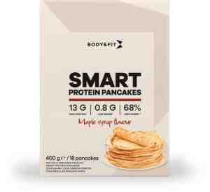 Foto: Body fit smart protein pannenkoekenmix   mix voor eiwitrijke pannenkoeken   400 gram 1 zak   maple syrup