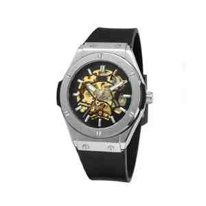 Foto: Soraro skeleton horloge zilver horloges voor mannen heren horloge watch cadeau voor man mechanisch geschenkset leer rose vaderdag vaderdag cadeau black friday sinterklaas kerst kerstcadeau