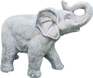 Foto: Tuinbeeld olifant grijsgepattineerd   decoratie voor binnenbuiten   beton