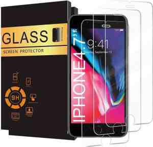 Foto: Screenprotector van glas voor iphone 7 en iphone 8   gehard beschermglas   transparant en krasbestendig incl  installatie frame   3 stuks