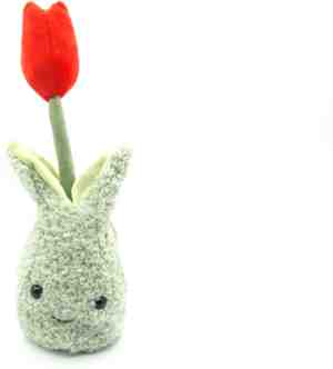 Foto: Knuffel pluche zacht rode tulp bloem speelgoed toys decoratie en souvenir van nederland