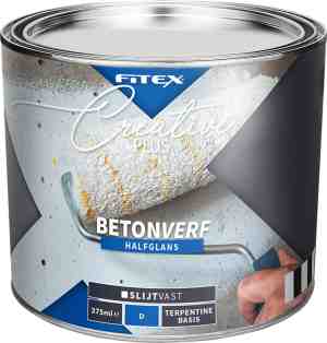 Foto: Fitex creative betonverf betonverf dekkend binnen en buiten terpentine basis glans wit