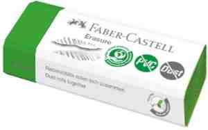 Foto: Faber castell gum   stofvrij   pvc vrij   groen   2 stuks op blister   fc 187251