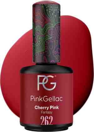 Foto: Pink gellac 262 cherry gellak 15 ml glanzende roze gel lak nagellak gelnagels producten nails