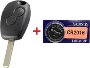 Foto: Autosleutel behuizing 2 knoppen batterij cr2016 geschikt voor renault sleutel renault kangoo master twingo logan sandero afstandsbediening sleutel 