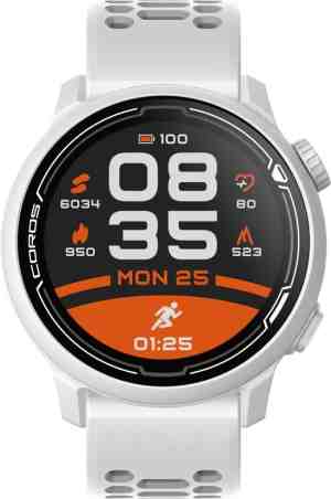 Foto: Coros pace 2   gps sporthorloge   wit   siliconen horlogebandje   42 mm
