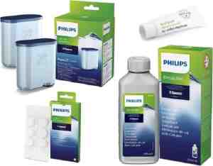 Foto: Philips saeco onderhoudspakket   2 x aquaclean waterfilter ca6903   1 x ontvettingstabletten ca670410   1 x ontkalker 250ml ca670010   1 x siliconenvet   smeermiddel
