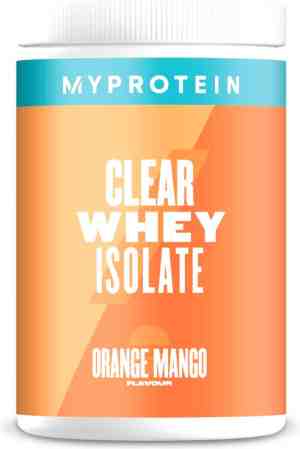 Foto: Clear whey isolate   488g   20 servings   orange mango smaak   verfrissende protene shake   myprotein