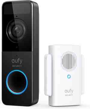 Foto: Eufy security video doorbell c 210 wi fi set white 1080 p resolution 120 days battery no monthly charge people detection two way audio free wireless chime
