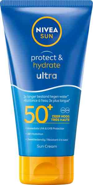 Foto: Nivea sun protect hydrate ultra zonnebrand crme   spf 50   zeer waterproof   met vitamine e   150 ml