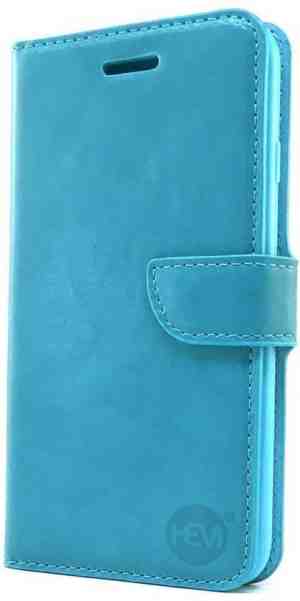Foto: Hem hoes geschikt voor samsung galaxy note 10 aquablauw wallet book case boekhoesje telefoonhoesje met vakje voor pasjes geld en fotovakje
