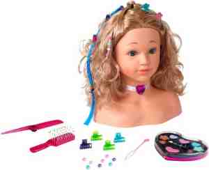 Foto: Klein toys princess coralie make up en hairstylinghoofd sophia  incl  make up doos haartools en versieringen   make up dermatologisch getest