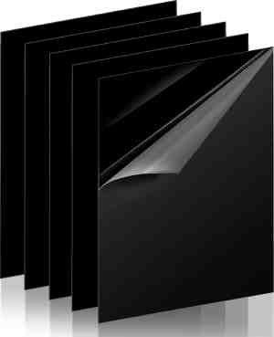 Foto: Zwarte plastic vellen 10 x 15 cm 5 stuks 2 mm dikte
