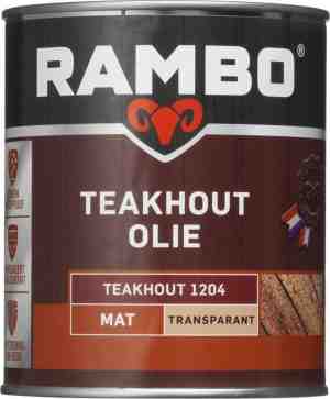 Foto: Rambo teakhout olie mat transparant waterafstotend impregneert beschermt 0 75l