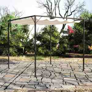 Foto: Prolenta premium tuinpaviljoen met inschuifbaar dak