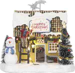 Foto: Luville kerstdorp miniatuur huis versieren l17 5 x b13 5 x h17 cm