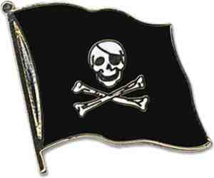 Foto: Pin broche speldje vlag piraten thema 20 mm verkleed accessoires piraenpak