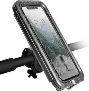 Foto: Accezz telefoonhouder fiets gsm houder waterdicht 360 rotatie zwart