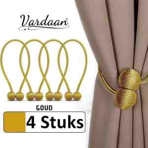 Foto: Luxe gordijn embrasse gordijnhouder raamdecoratieaccessoire embrasses voor gordijnen magnetisch gordijnkoord 4 stuks 40 cm goud