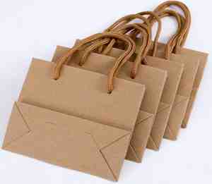 Foto: Tdr  kraft stevige bruine papieren tasjes met handvat   10 stuks   afmetingen 19x9x28cm   ideaal voor cadeaus en geschenken