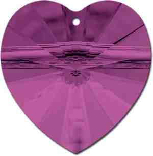 Foto: Swarovski hanger hart 6202 amethyst 14 4 x mm stuks pendant heart kralen callance