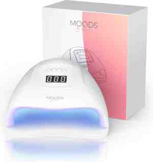 Foto: Moods gellac professionele luxe nagellamp  uv lamp gelnagels   nageldroger   bedienbaar met knoppen   krachtige led lamp   wit