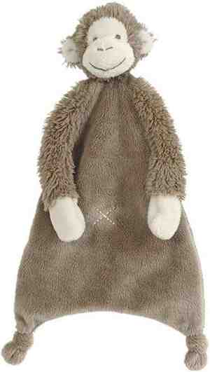 Foto: Happy horse aap mickey knuffeldoekje   bruin   baby cadeau