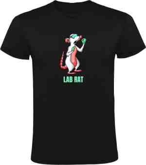 Foto: Lab rat heren t shirt wetenschap scheikunde dieren student laboratorium tech geneeskunde gezondheid analist onderzoek grappig