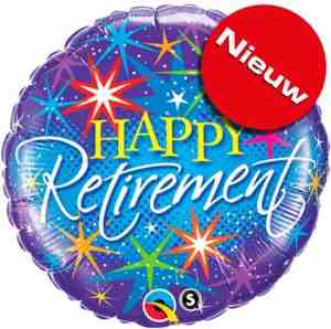 Foto: Happy retirement pensioen ballon 46cm