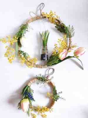 Foto: Krans ronde 2 stuks nep bloemen kunstbloemen decoratie decoratie woonkamer woonaccessoires cadeau