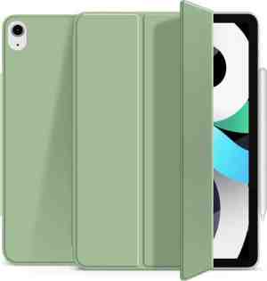 Foto: Hoes geschikt voor apple ipad air 2020 2022 magnetische smart folio book case mint groen    papierachtig   screenprotector   apple   ipad air 4 5  ipad hoesje   ipad case   ipad hoes   autowake   magnetic   tablethoes smartcase