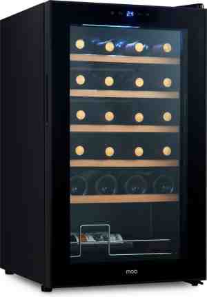 Foto: Moa wc70   wijnkoelkast met compressor   houten planken   wijnkoeler   24 flessen   wijnklimaatkast
