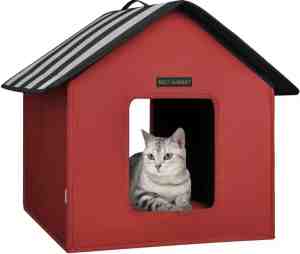 Foto: Easy life kattenhuis voor buiten rood