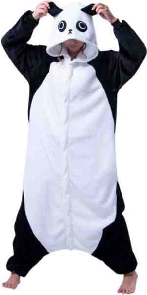 Foto: Panda onesie verkleedkleding   volwassenen kinderen   l 168 175 cm