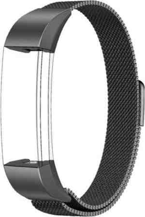 Foto: Yono milanees bandje zwart geschikt voor fitbit alta hr   vervangende rvs armband met magneetsluiting small