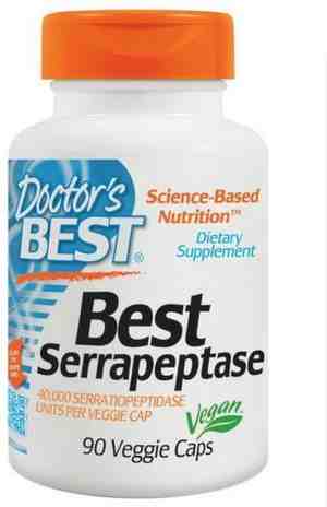 Foto: Doctors best serrapeptase   40000 spu   90 vegetarische capsules