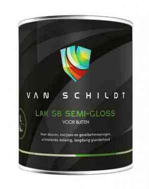 Foto: Van schildt sb semi gloss extreem duurzaam dekkend aflak glans halfglans 1 liter ral 9001 cr me wit