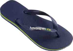 Foto: Havaianas brasil logo unisex slippers   donkerblauw   maat 4142