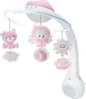 Foto: Infantino   roze   bed mobiel box activity en nachtlampjemet muziek