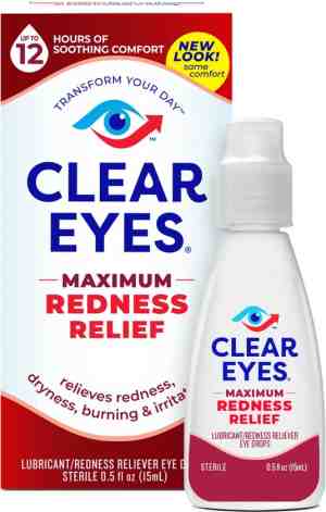Foto: Clear eyes maximum redness relief xl   oogdruppels tegen super rode ogen droge ogen branderige ogen gerriteerde ogen   1x15ml