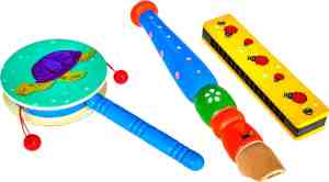 Foto: Jobber music houten muziekinstrumenten voor kinderen multicolor