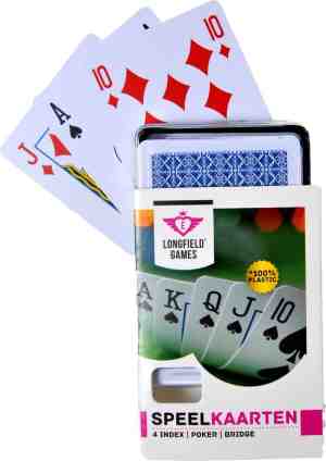 Foto: Longfield 100 plastic playing cards normal 4 index english pattern