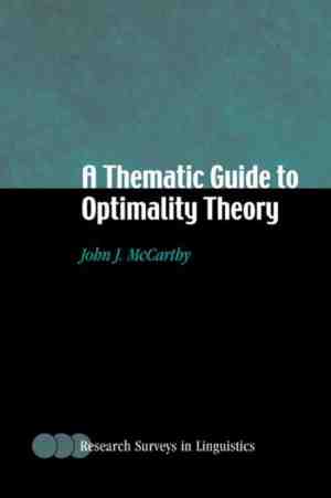 Foto: Thematic guide to optimality theory