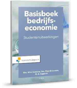 Foto: Basisboek bedrijfseconomie studentenuitwerkingen