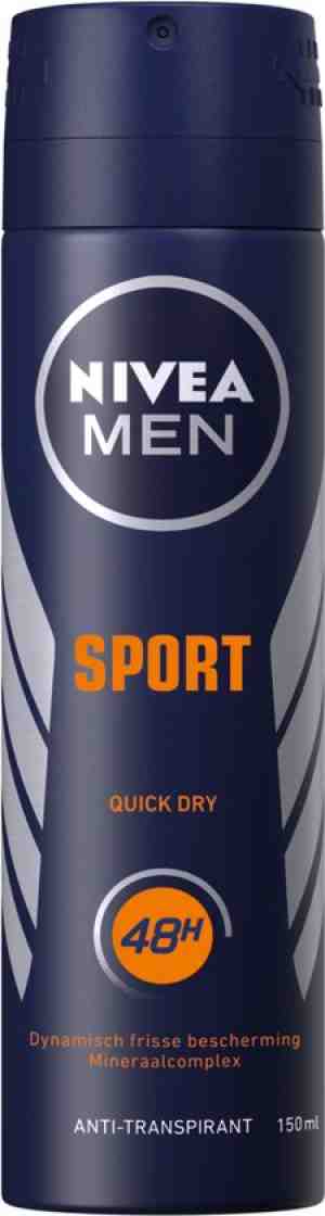 Foto: Nivea men sport deodorant spray   quick dry anti transpirant   6 x 150 ml   voordeelverpakking