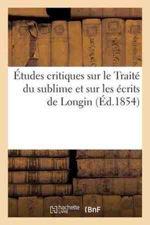 Foto:  tudes critiques sur le trait du sublime et sur les crits de longin