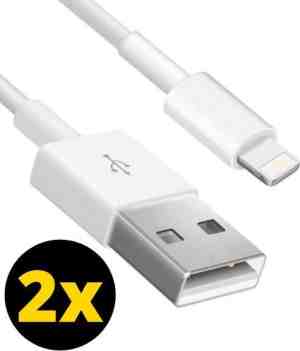 Foto: 2x iphone oplader kabel geschikt voor apple iphone   iphone kabel   iphone oplaadkabel   lightning usb kabel   iphone lader
