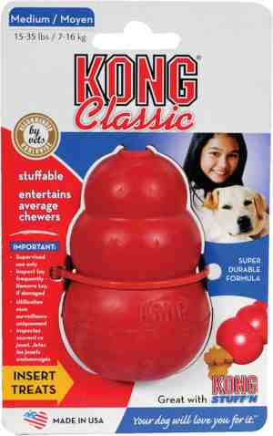 Foto: Kong kauwbot hondenspeelgoed duurzaam rubber 8 89 cm rood maat m
