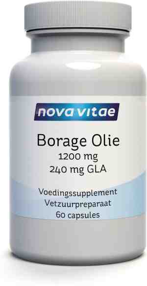 Foto: Nova vitae borage olie 1200 mg gla 240 mg 60 capsules